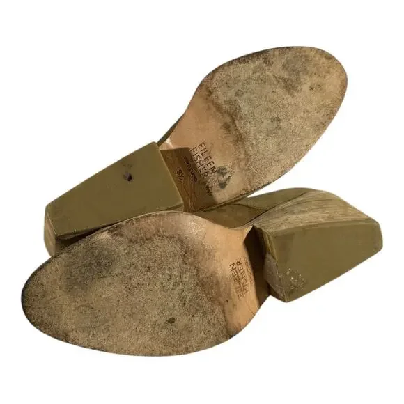 Eileen Fisher Leather Ankle Booties Women’s 9.5 Brown Suede Block Heel Slip-On - Picture 8 of 8